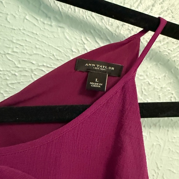 Ann Taylor Fuchsia Ruffle Tank Top - Picture 2 of 3